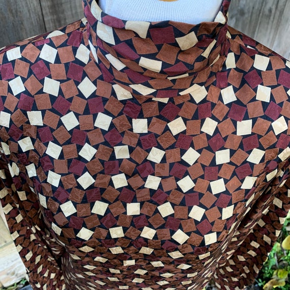 Vintage Anne Klein Silk Blouse Turtleneck - image 2