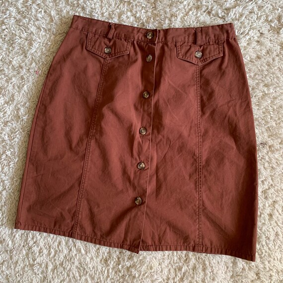 Brown Vintage White Stag Skirt With Buttons Etsy
