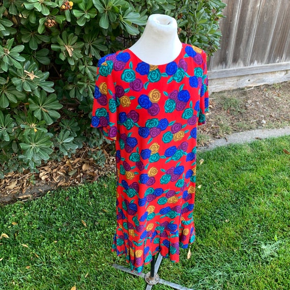 Vintage Bright Floral Dress by Liz Claiborne - image 4