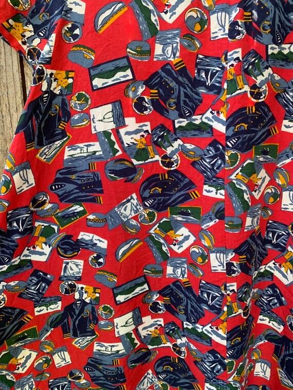 90s Nautical Print Dress - image 7