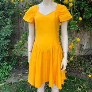 Vintage Yellow Mini Dress