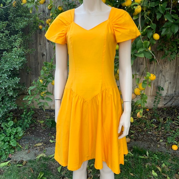 Vintage Yellow Mini Dress - image 1