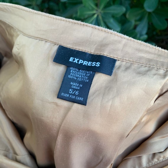 Brown Leather Patchwork Skirt, 90s Y2k Express - image 8