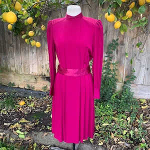 Vintage Magenta Dress, Richard Warren 80s