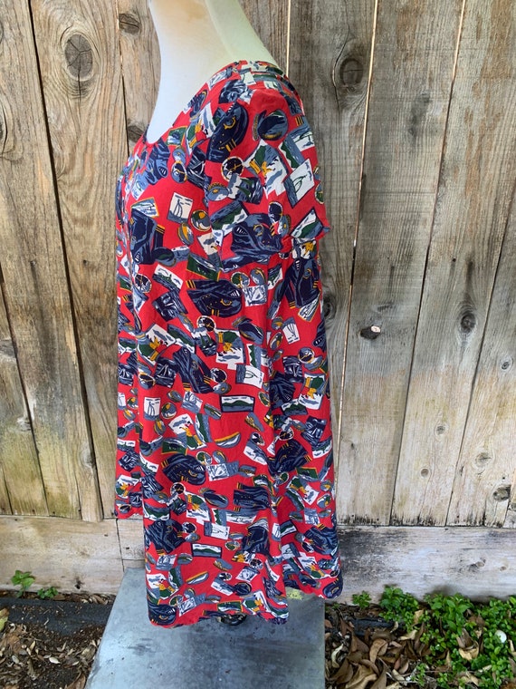 90s Nautical Print Dress - image 5