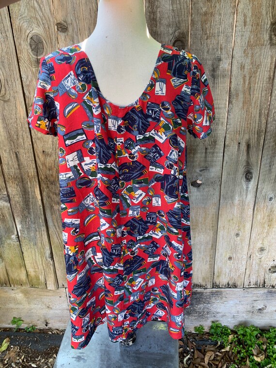 90s Nautical Print Dress - image 2