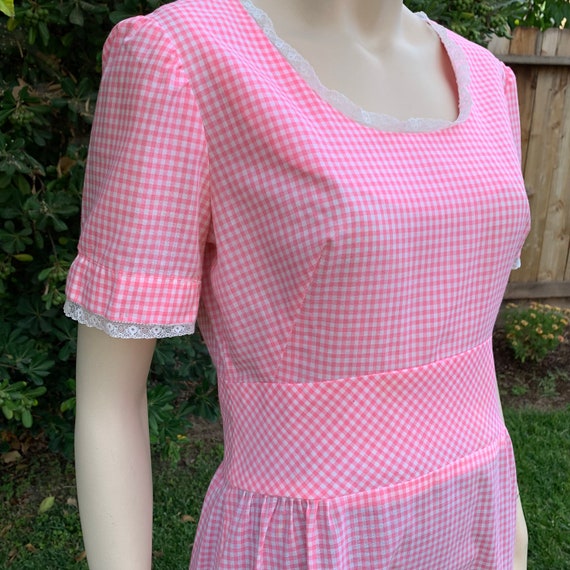 Pink Gingham Maxi Dress main image 0