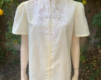 Vintage 60s Embroidered Blouse