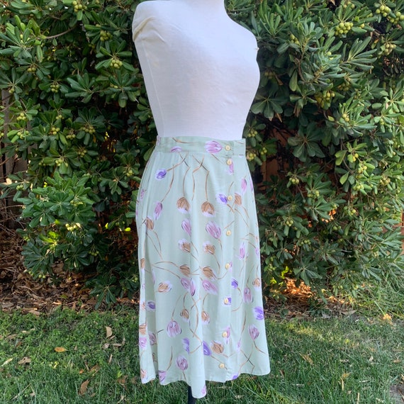 90s Floral Midi Skirt - image 5