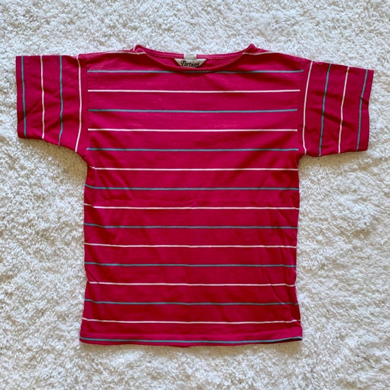 80s Pink Striped Shirt, Mervyns Partners, Shirt S… - image 10