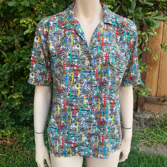 80s Primary Color Button Shirt - image 8