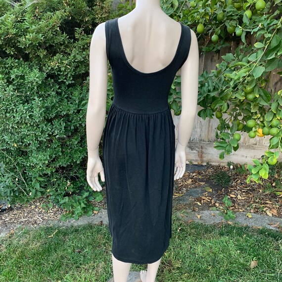 Vintage Black Sleeveless Cotton Dress - image 2