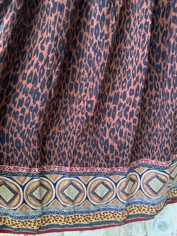 Vintage Sag Harbor 90s Maxi Skirt with Cheetah/Le… - image 7
