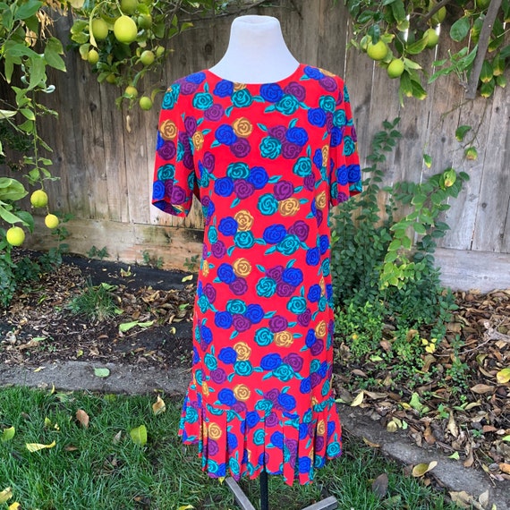 Vintage Bright Floral Dress by Liz Claiborne - image 1