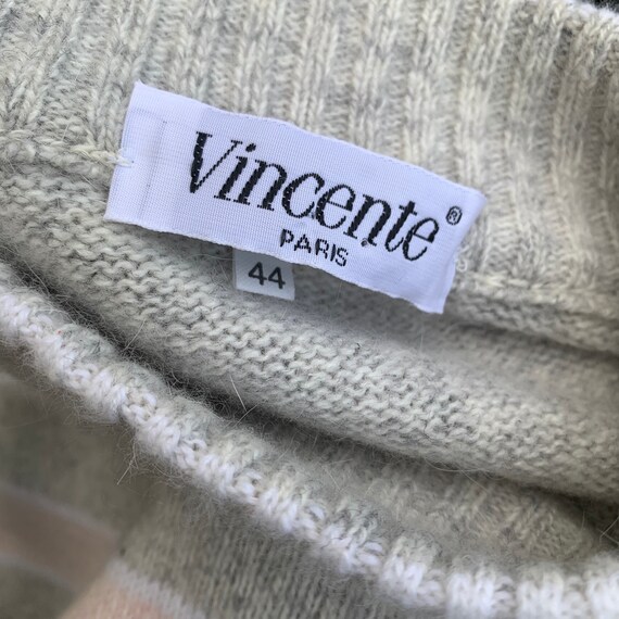 Vintage Vincente Paris Angora Lambswool Mock Neck… - image 6