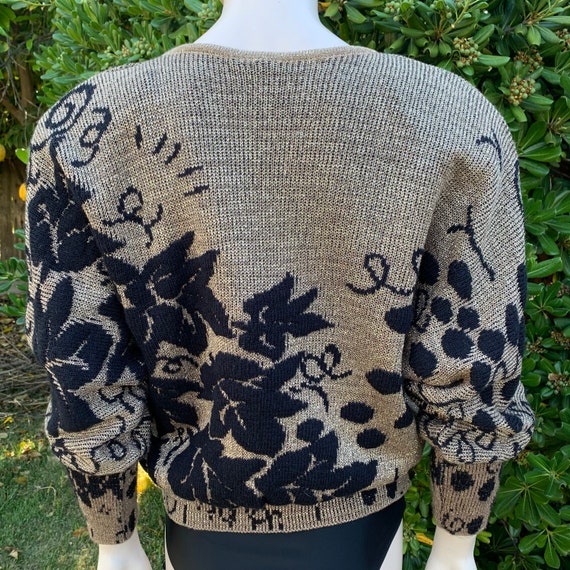 80s Gold and Black Batwing Sweater - image 7
