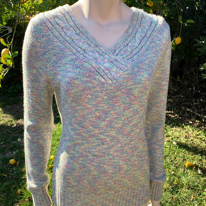 Crosa - Vintage Rainbow Hollow Knit Sweater