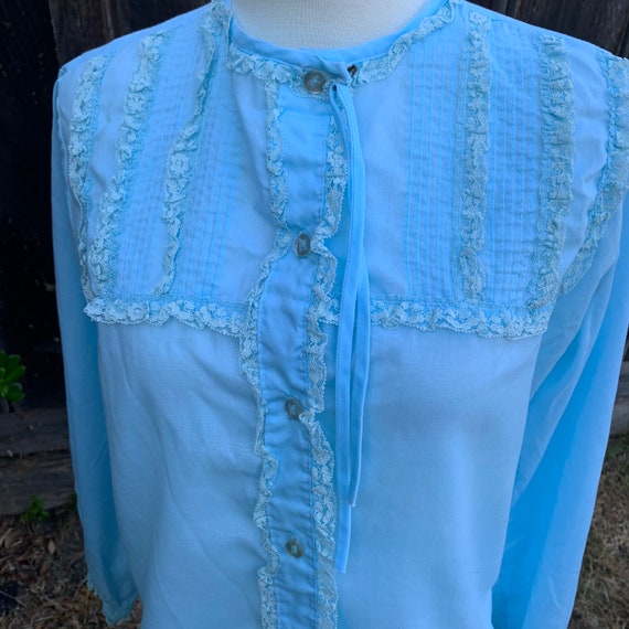 Vintage 60s Ruffle Blouse - image 6