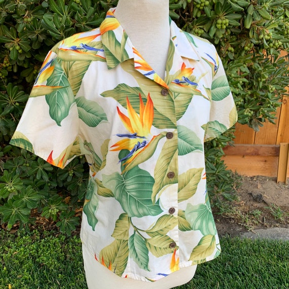 Vintage Birds of Paradise Hawaiian Shirt - image 3