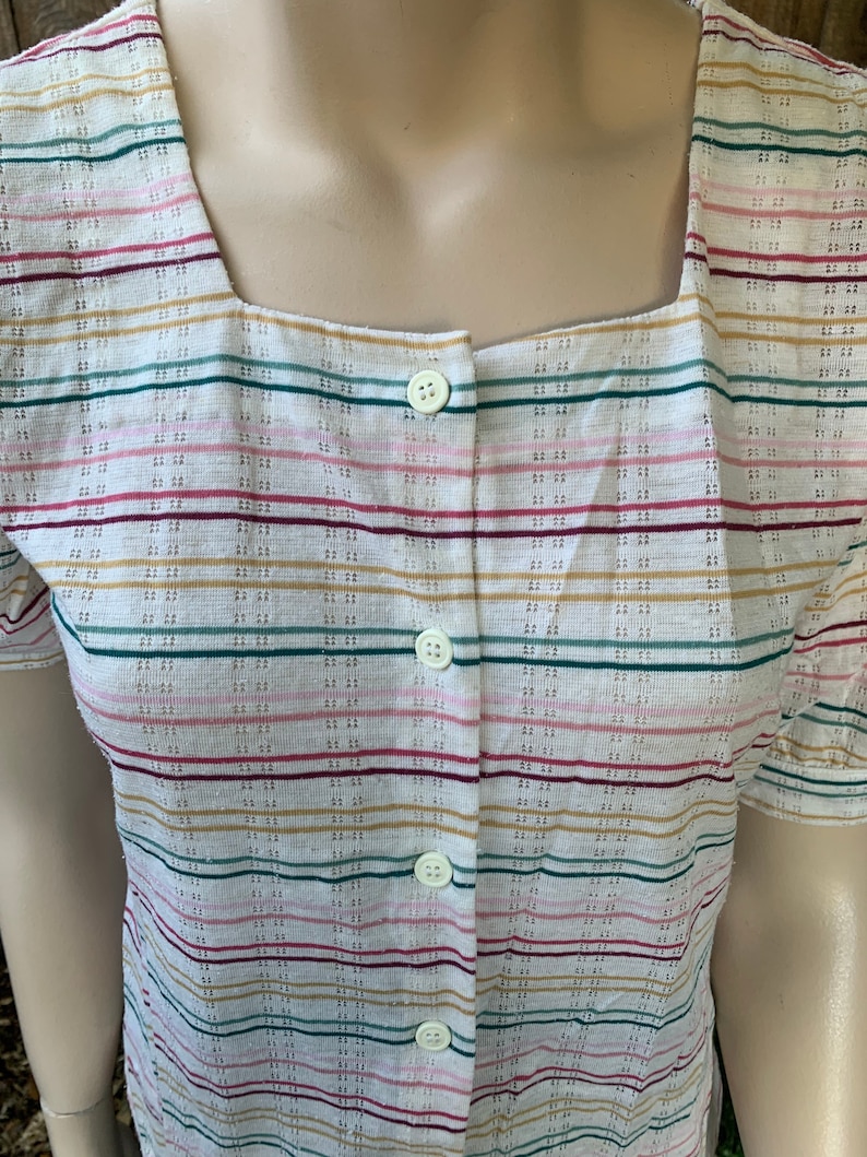 Vintage 80s Shirt Striped Button Down