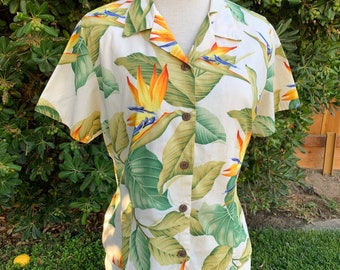 Vintage Birds of Paradise Hawaiian Shirt