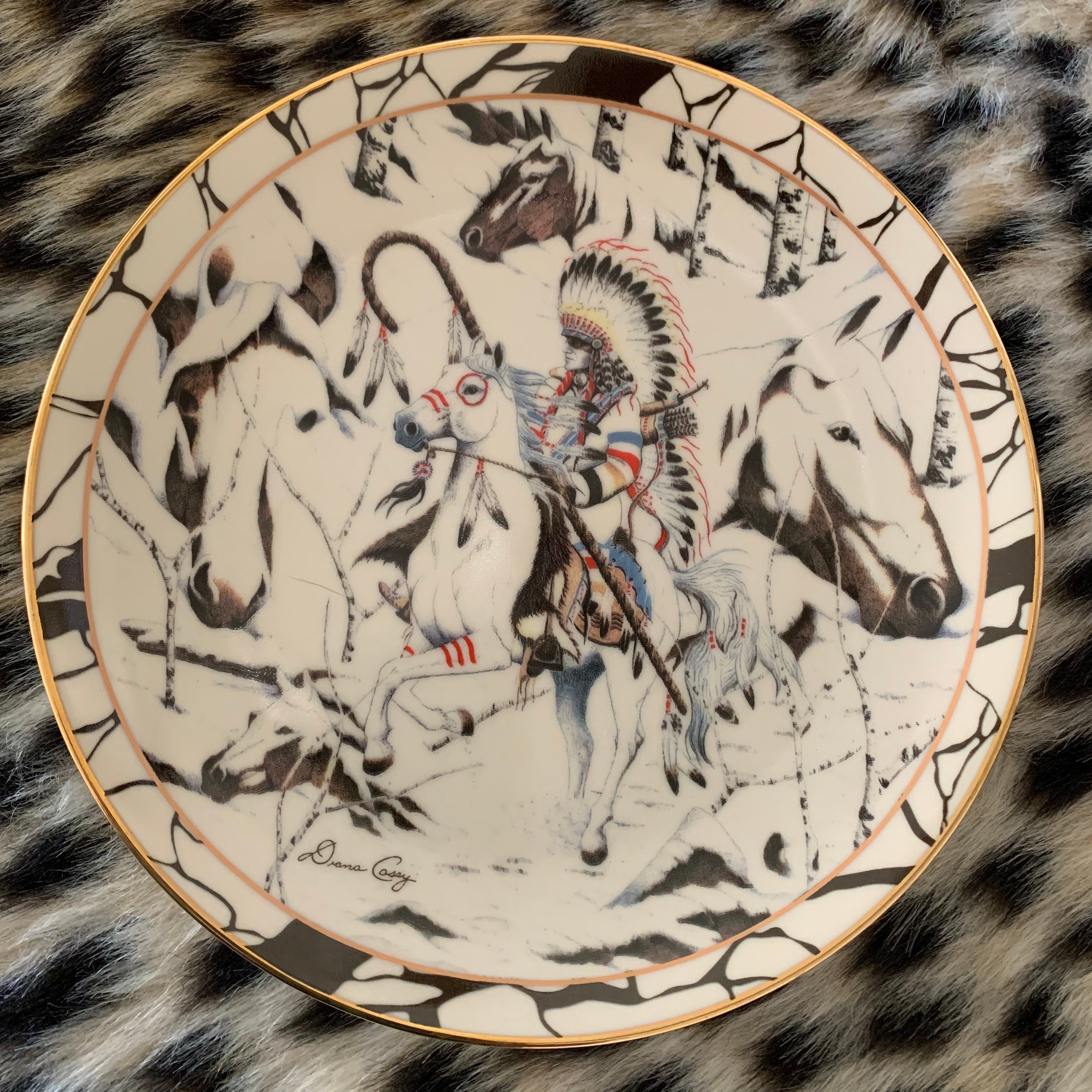 Where the Buffalo Roam By Diana Casey; Silent Journey Series Collectible Plate 4