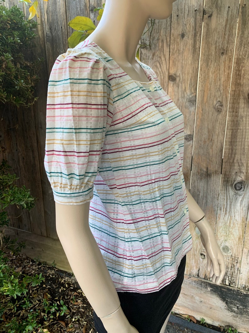 Vintage 80s Shirt Striped Button Down