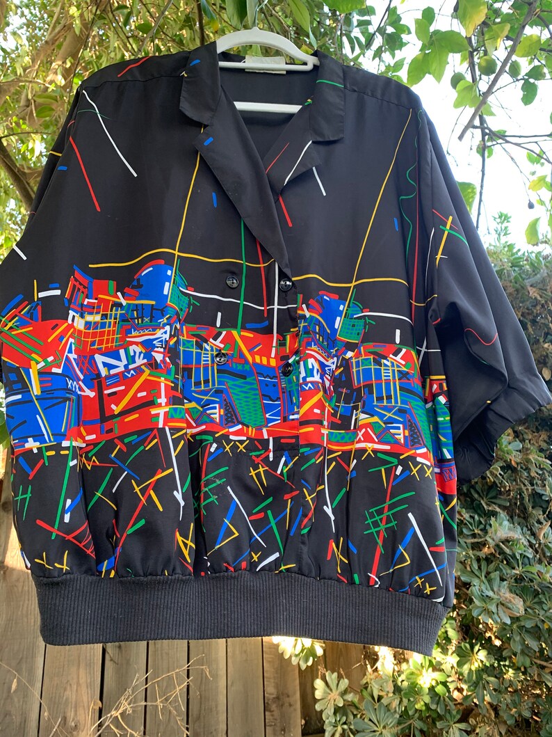 1980s Blouse XL