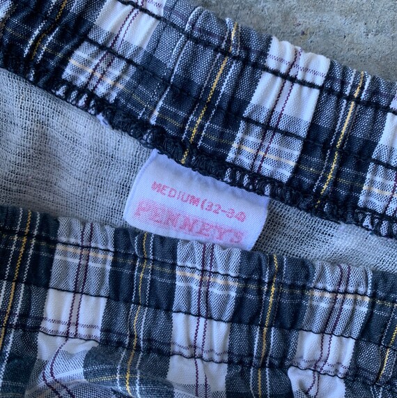 Mens Vintage 1950s 1960s JCPenney Plaid Swim Trunks Gem