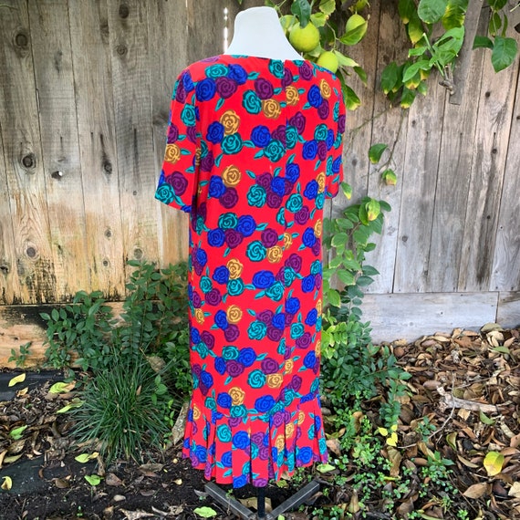 Vintage Bright Floral Dress by Liz Claiborne - image 7