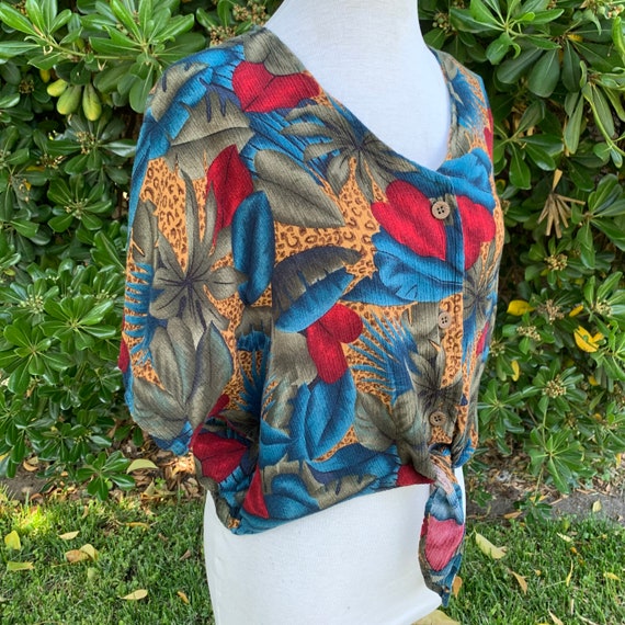 Vintage Sag Harbor Cropped Tie Blouse - image 2