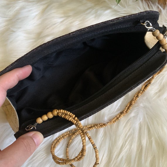 Vintage Straw Shell Clutch - image 8