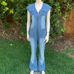 Y2K 70s Inspired Denim Jumpsuit