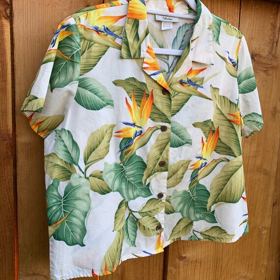 Vintage Birds of Paradise Hawaiian Shirt - image 8