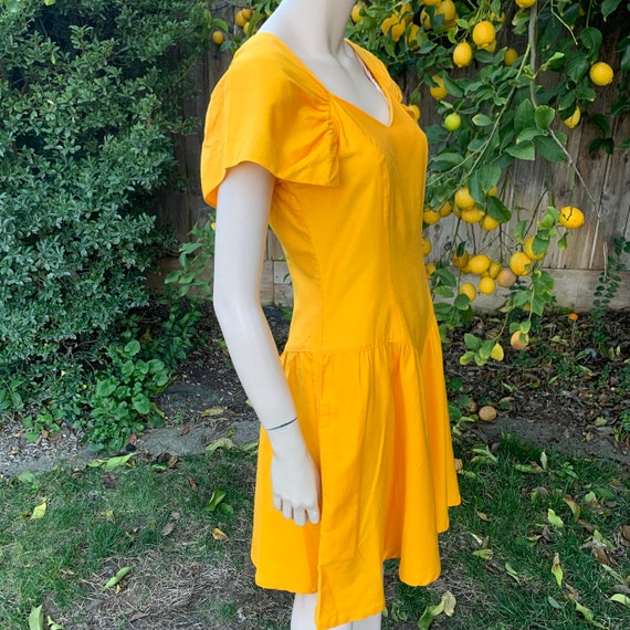 Vintage Yellow Mini Dress - image 6