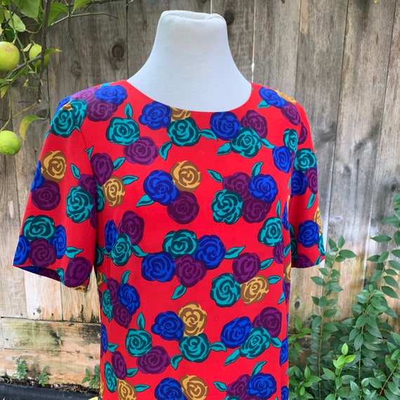 Vintage Bright Floral Dress by Liz Claiborne - image 2