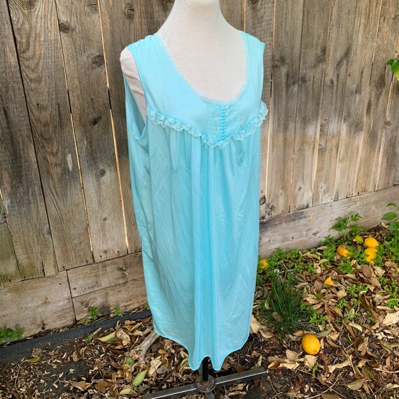 Vintage Light Blue Nightgown - image 6