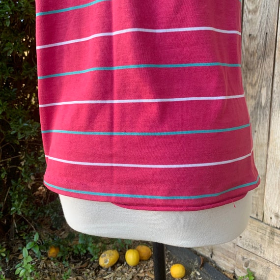 80s Pink Striped Shirt, Mervyns Partners, Shirt S… - image 8