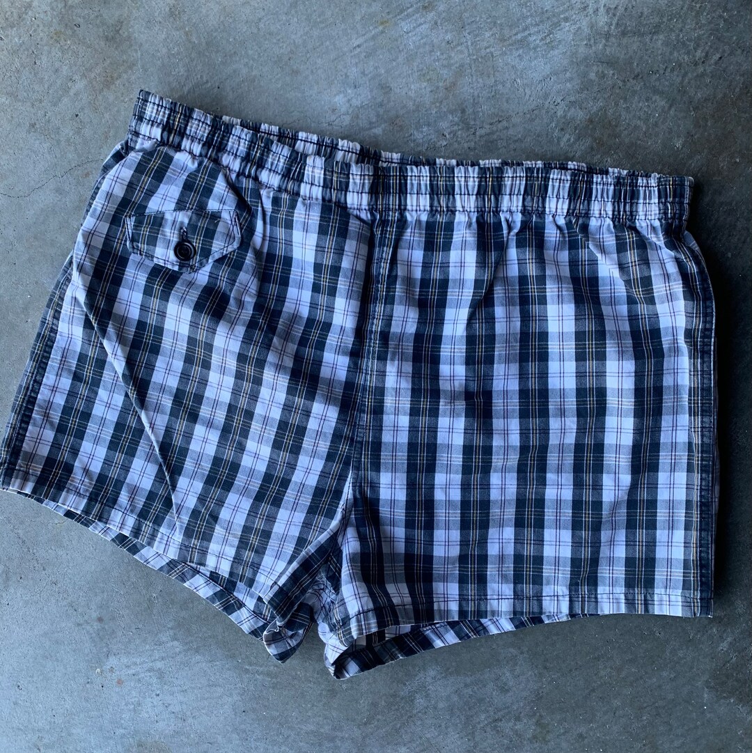 Mens Vintage 1950s 1960s Jcpenney Plaid Swim Trunks Etsy