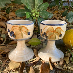Vintage Pacific Stoneware Wine Goblet, 1972 B. Welsh