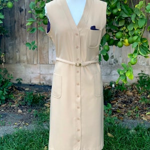 Vintage Country Miss Tan Khaki Colored Dress