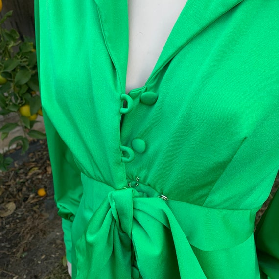 Vintage Green 70s Maxi Gown - image 4