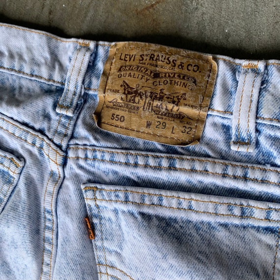 Acid Wash Levi’s 550 Orange Tab - image 9