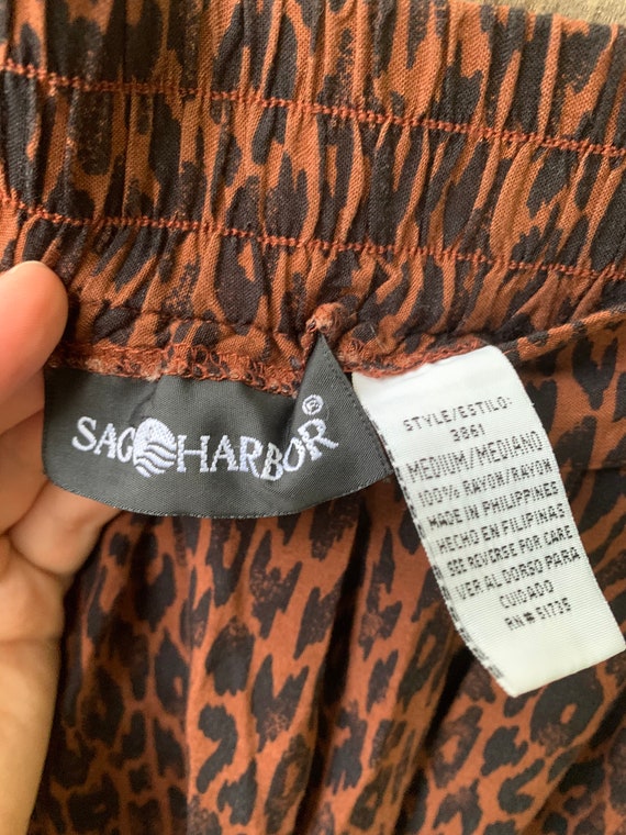Vintage Sag Harbor 90s Maxi Skirt with Cheetah/Le… - image 8