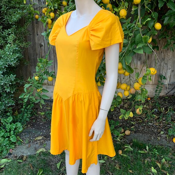 Vintage Yellow Mini Dress - image 3