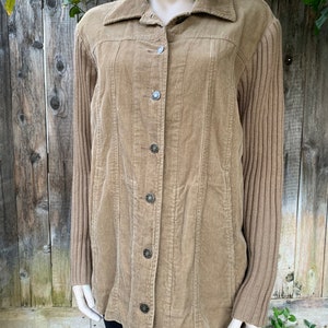 Tan Corduroy Jacket Sweater Combo