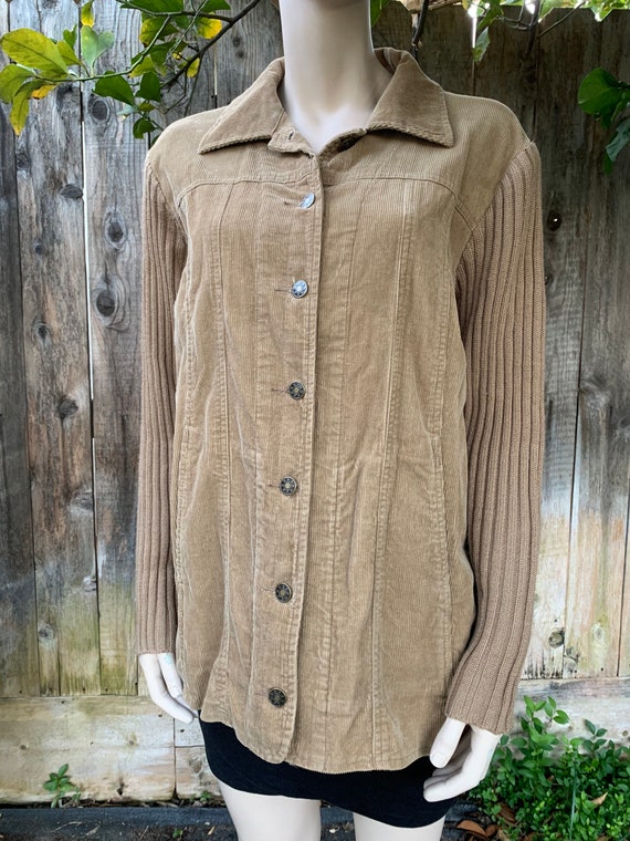 Tan Corduroy Jacket Sweater Combo - image 1