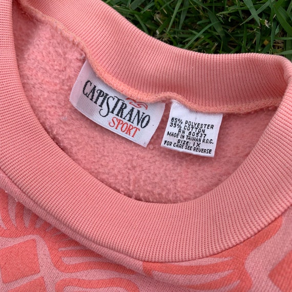 80s 90s Pink Crewneck Sweatshirt - image 8