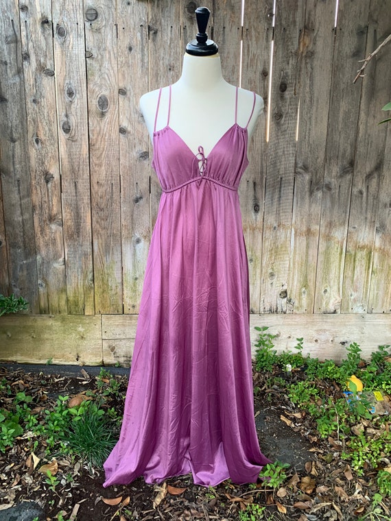 Vintage 70s Maxi Dress/Jersey Slip Gown