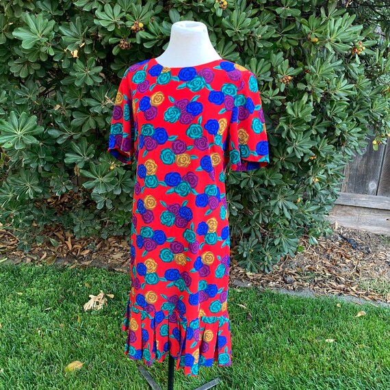 Vintage Bright Floral Dress by Liz Claiborne - image 3